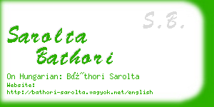 sarolta bathori business card